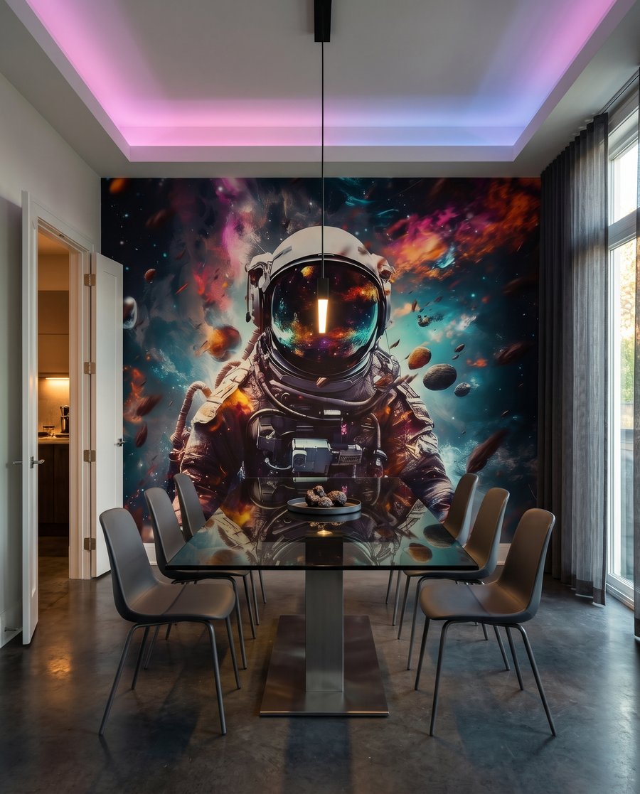 Astronaut cu vizor strălucitor — interior 6