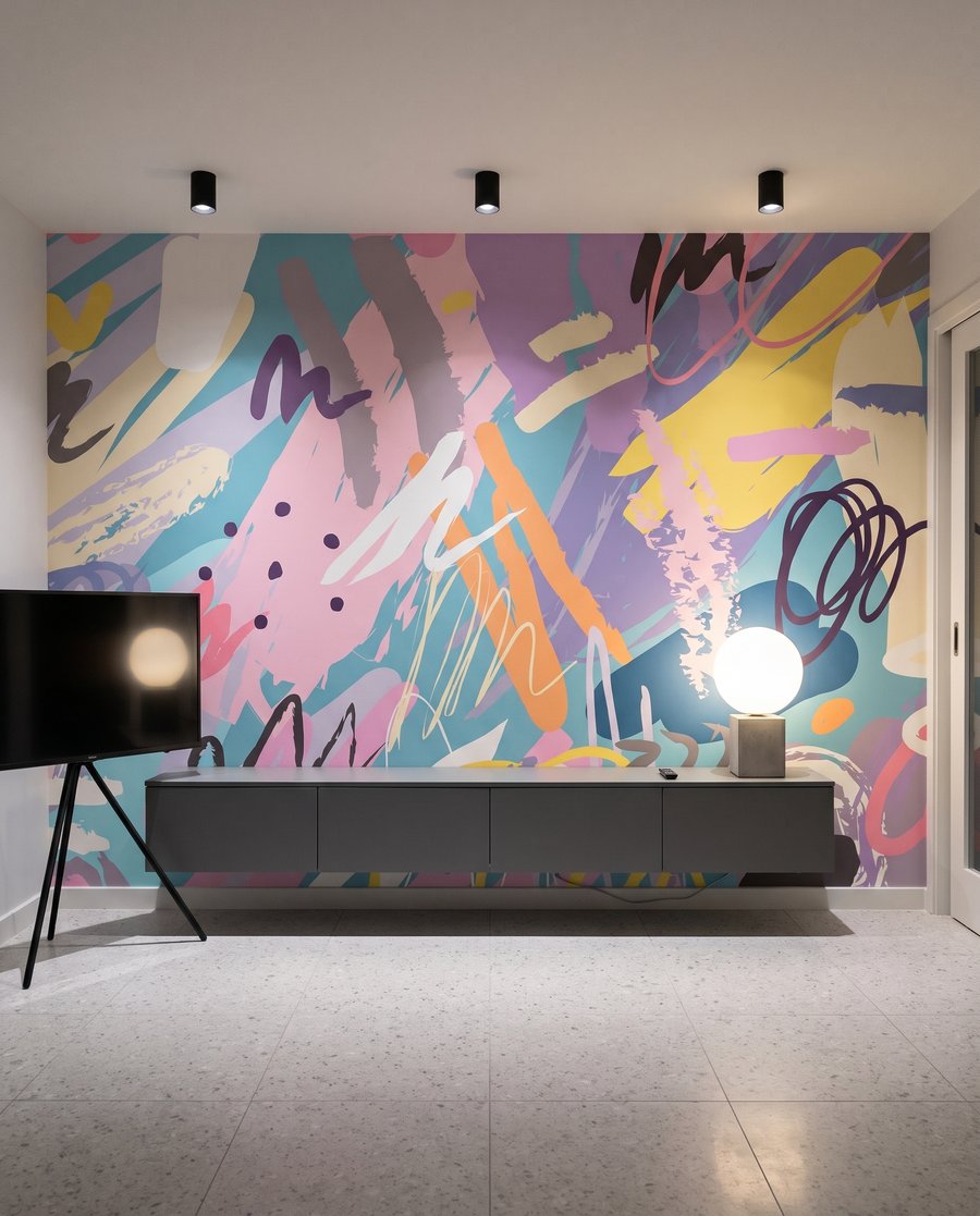 Linii pastelate fără direcție — interior 5