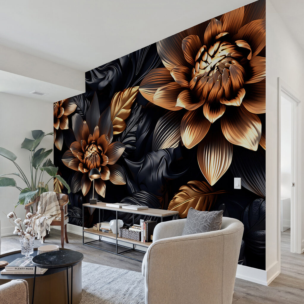 Flori aurii printre frunze — interior 5