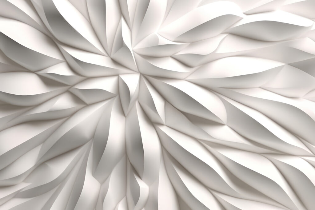 Frunze albe pliate — design complet