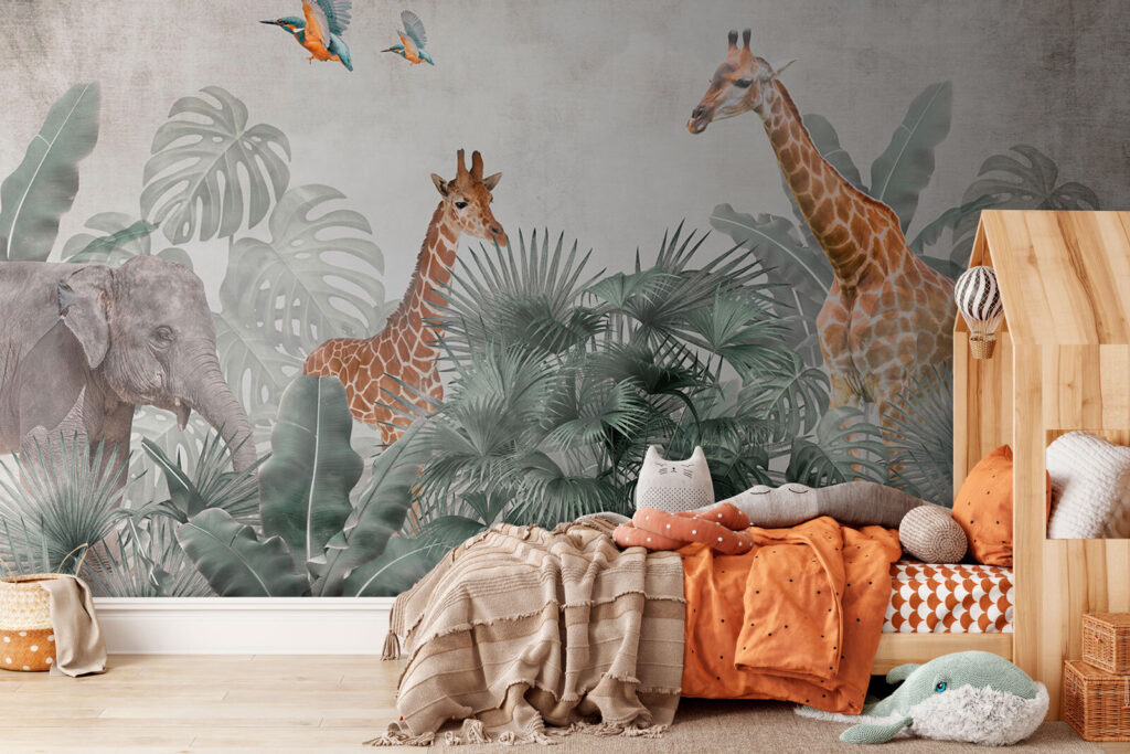 Girafe și elefanți — interior 3