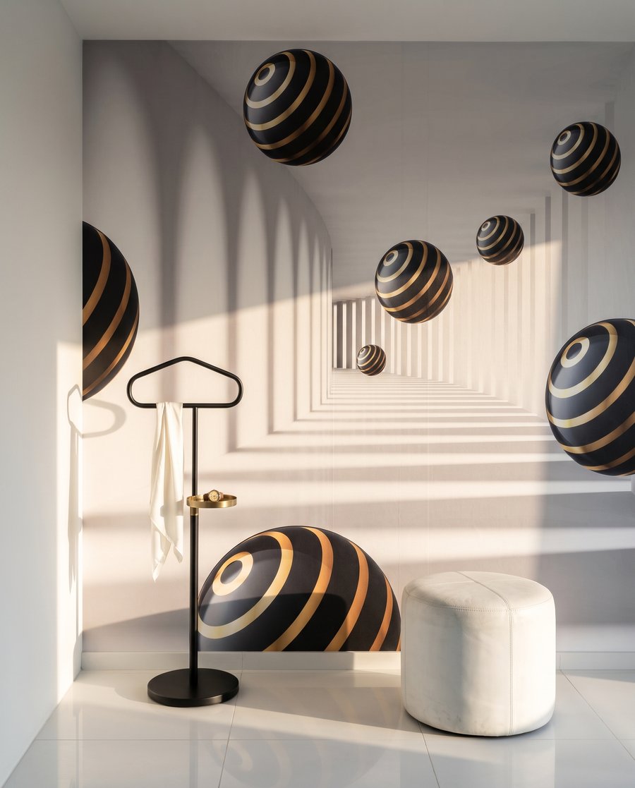 Sfere cu inele aurii — interior 3