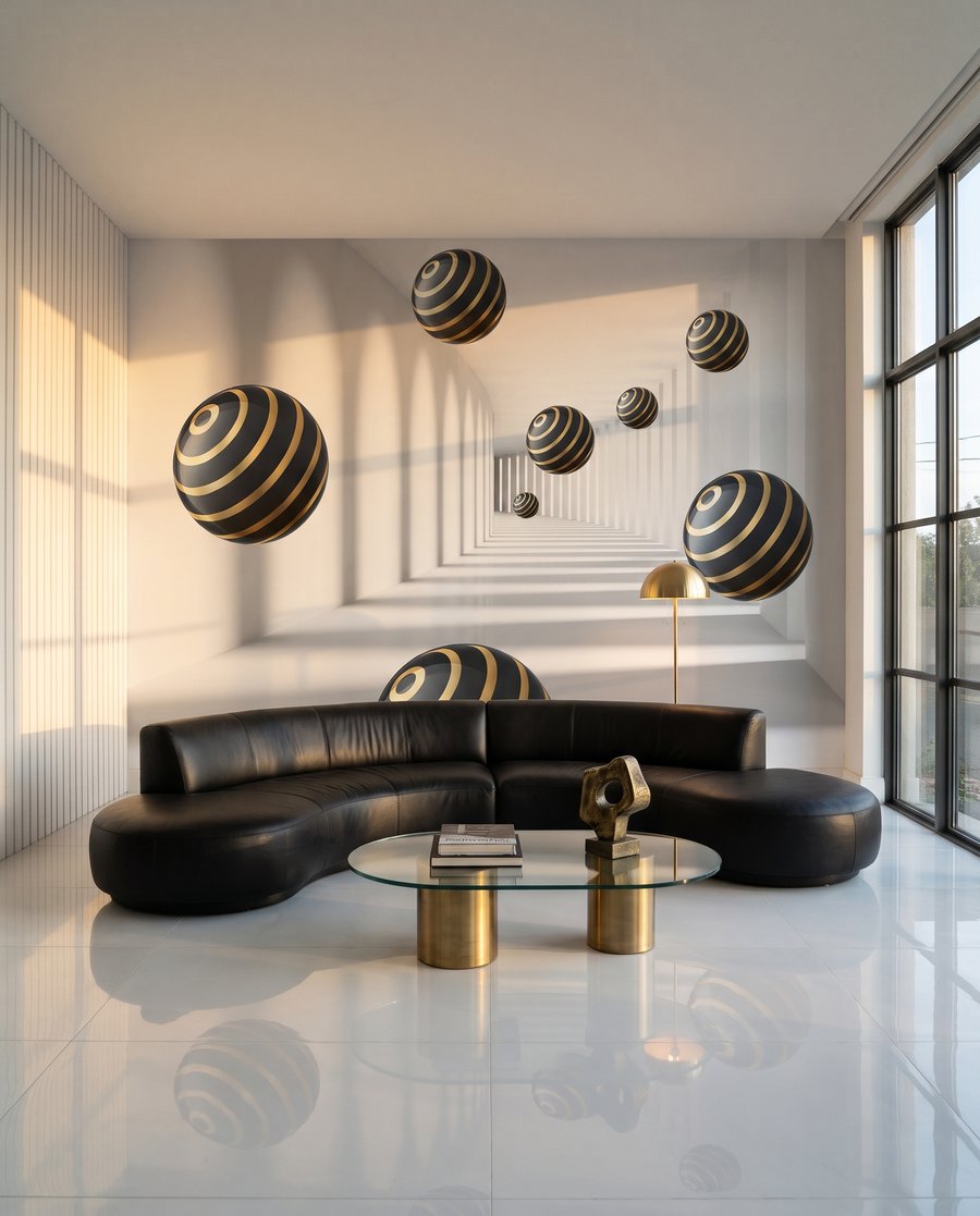 Sfere cu inele aurii — interior 4