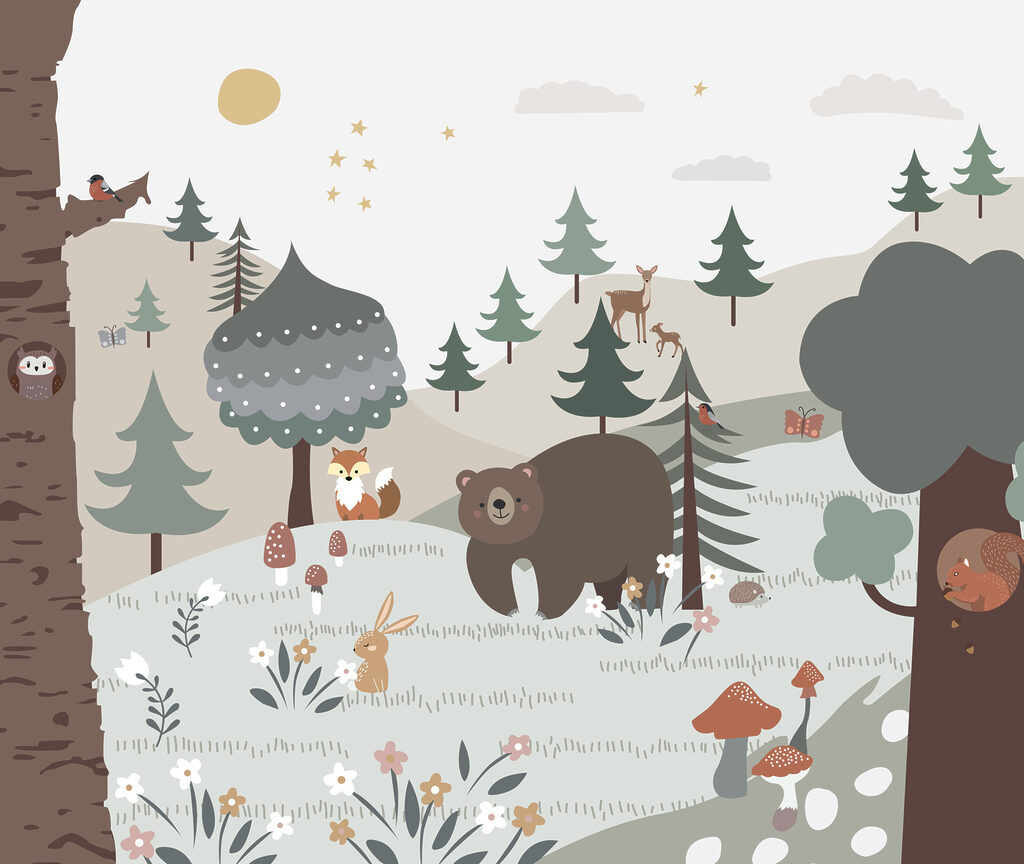 Ursuleț printre prieteni — design complet