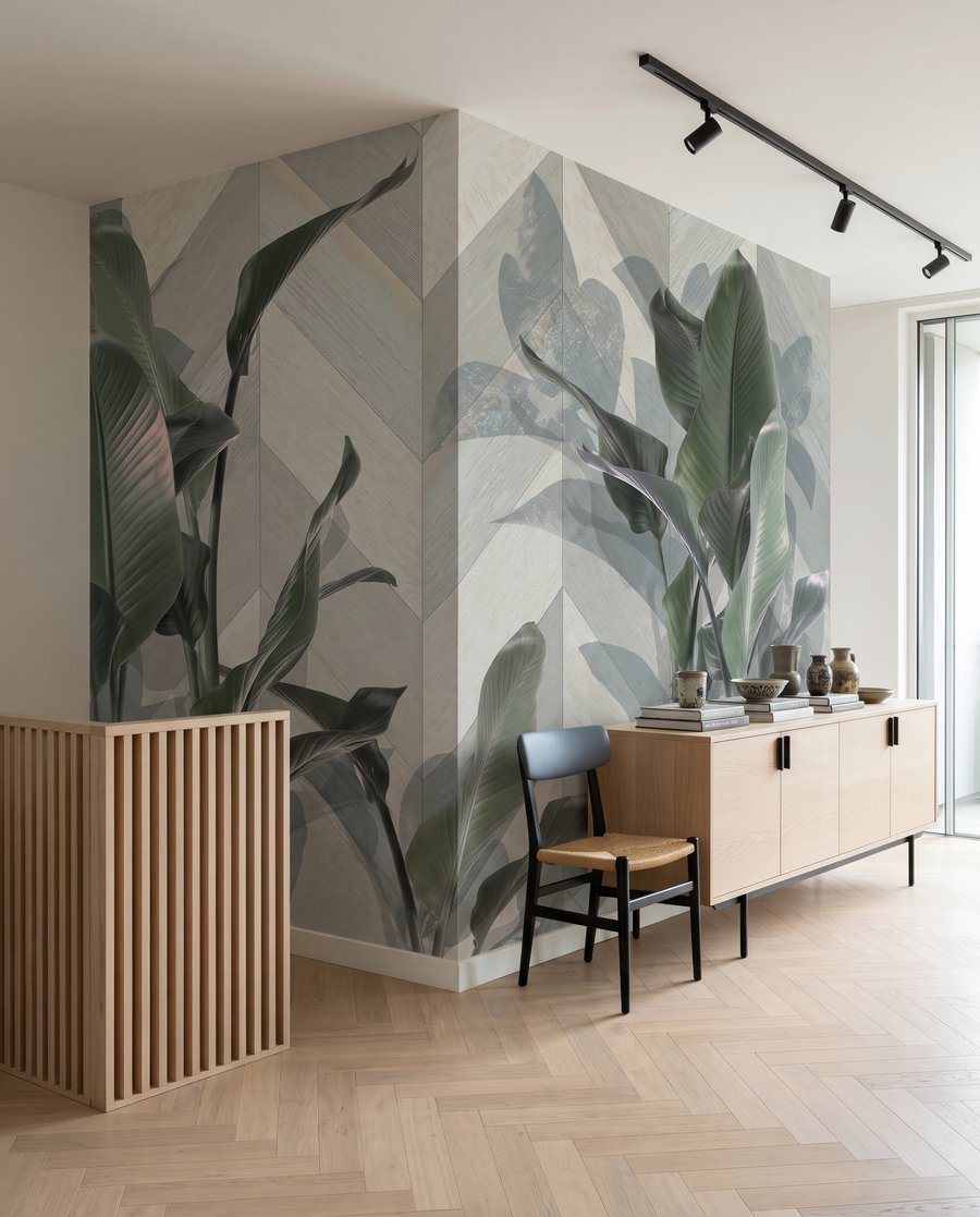 Frunze pe planuri oblice — interior 3