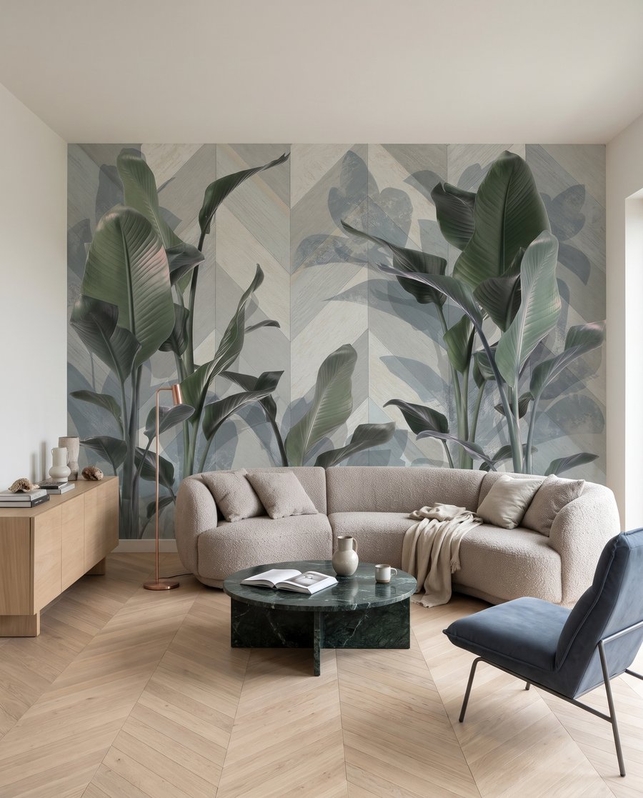 Frunze pe planuri oblice — interior 4
