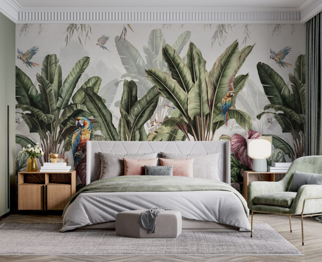 Papagali în grădină tropicală — interior 2