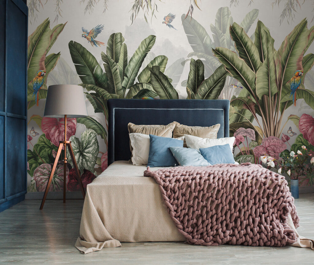 Papagali în grădină tropicală — interior 1