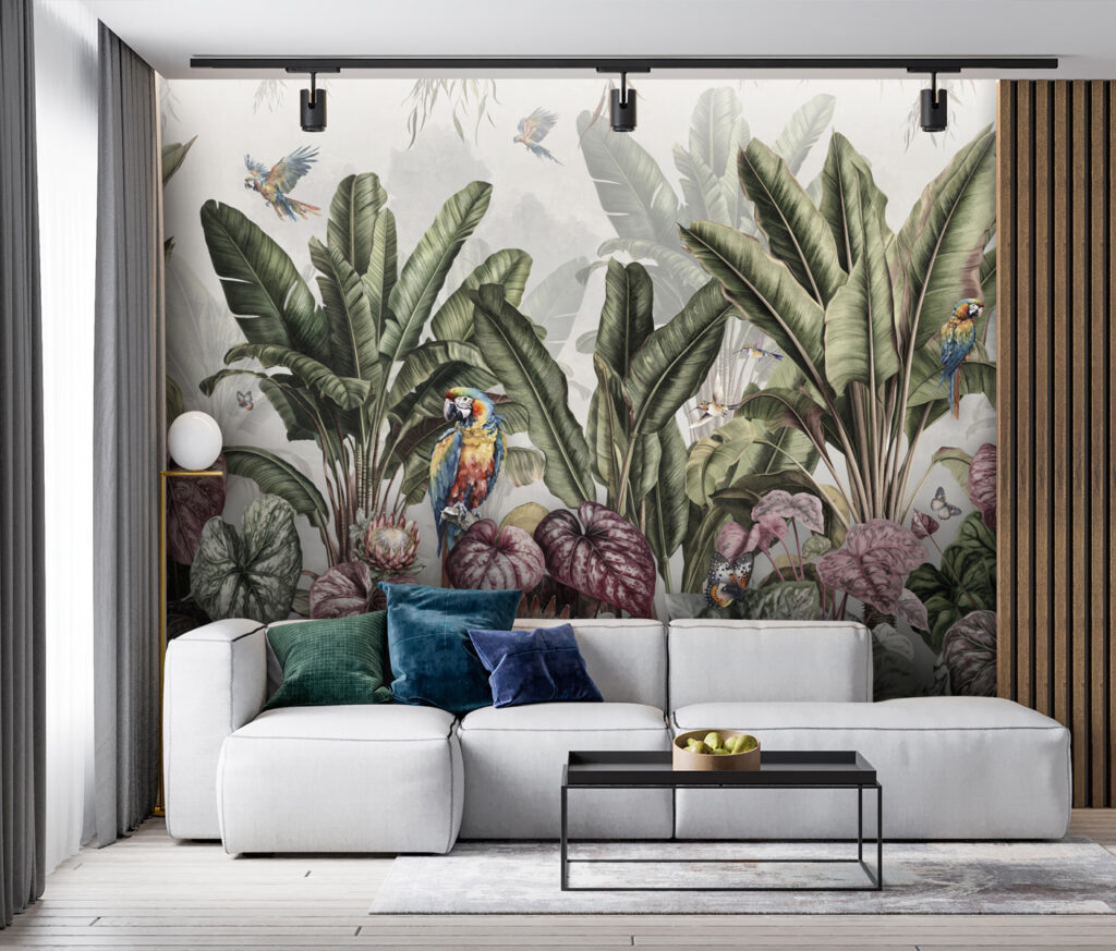 Papagali în grădină tropicală — interior 5