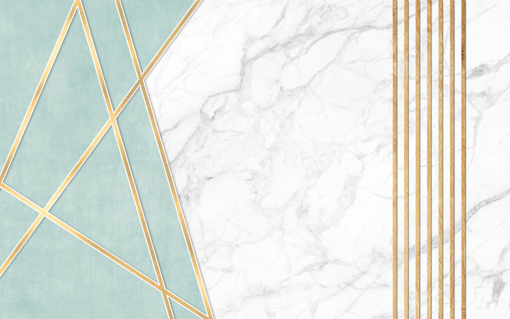 Linii aurii pe triunghiuri — design complet