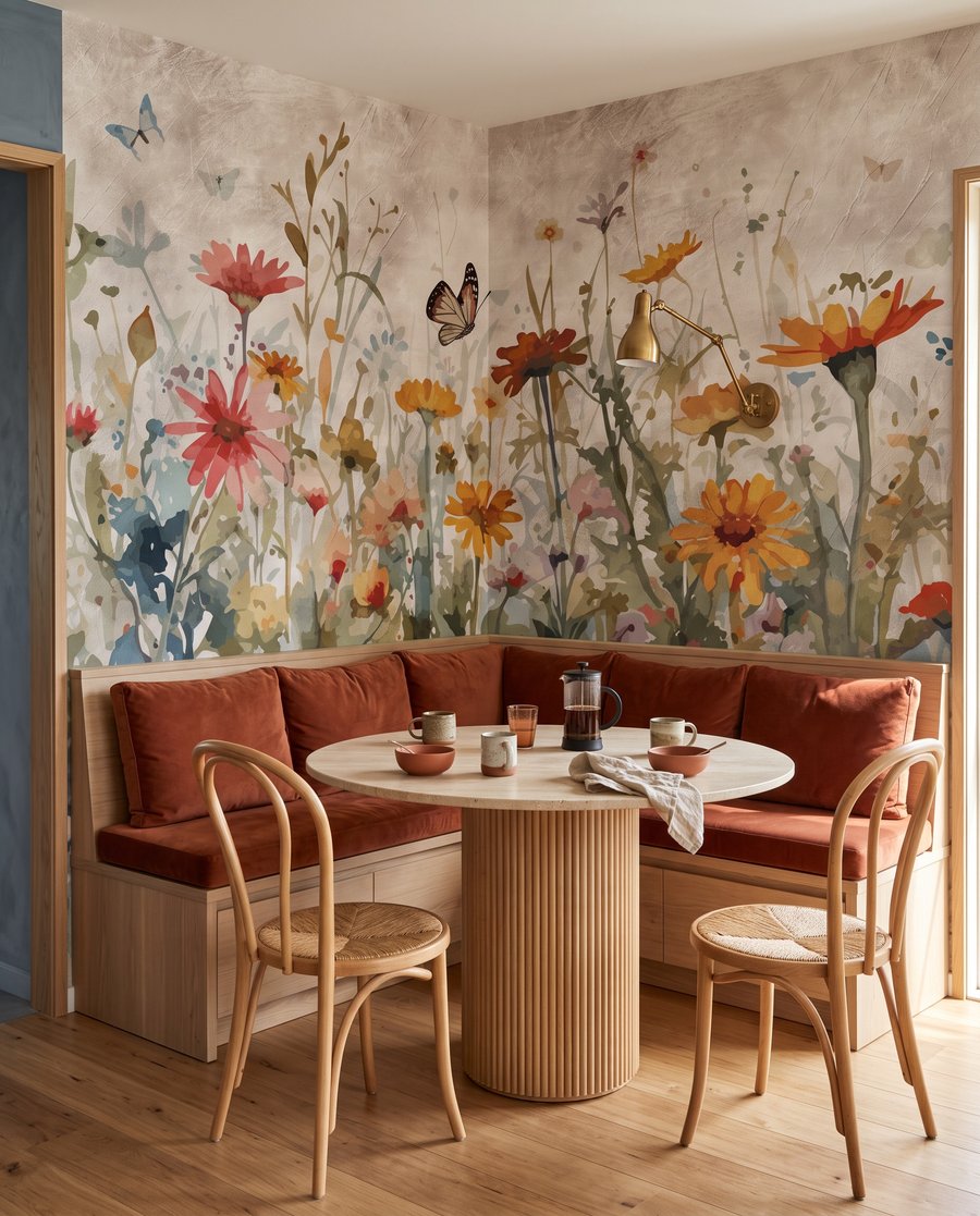 Buchet de câmp colorat într-un interior