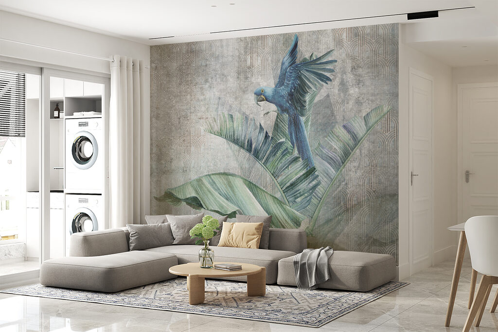Ara albastră pe frunză — interior 5