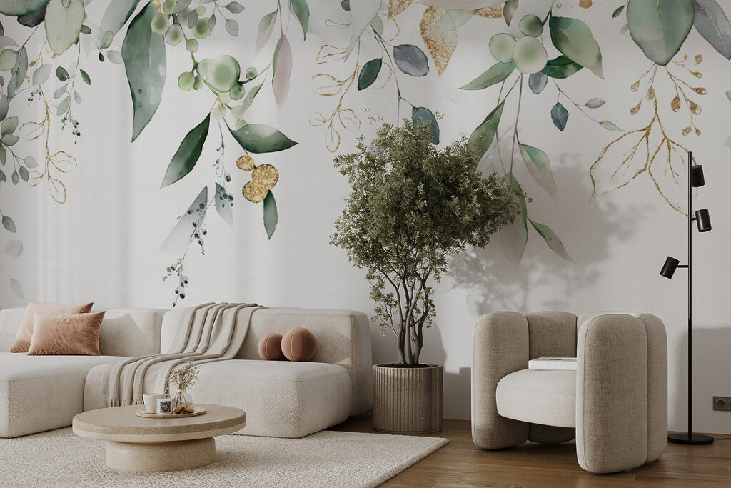 Frunze și flori albe — interior 5