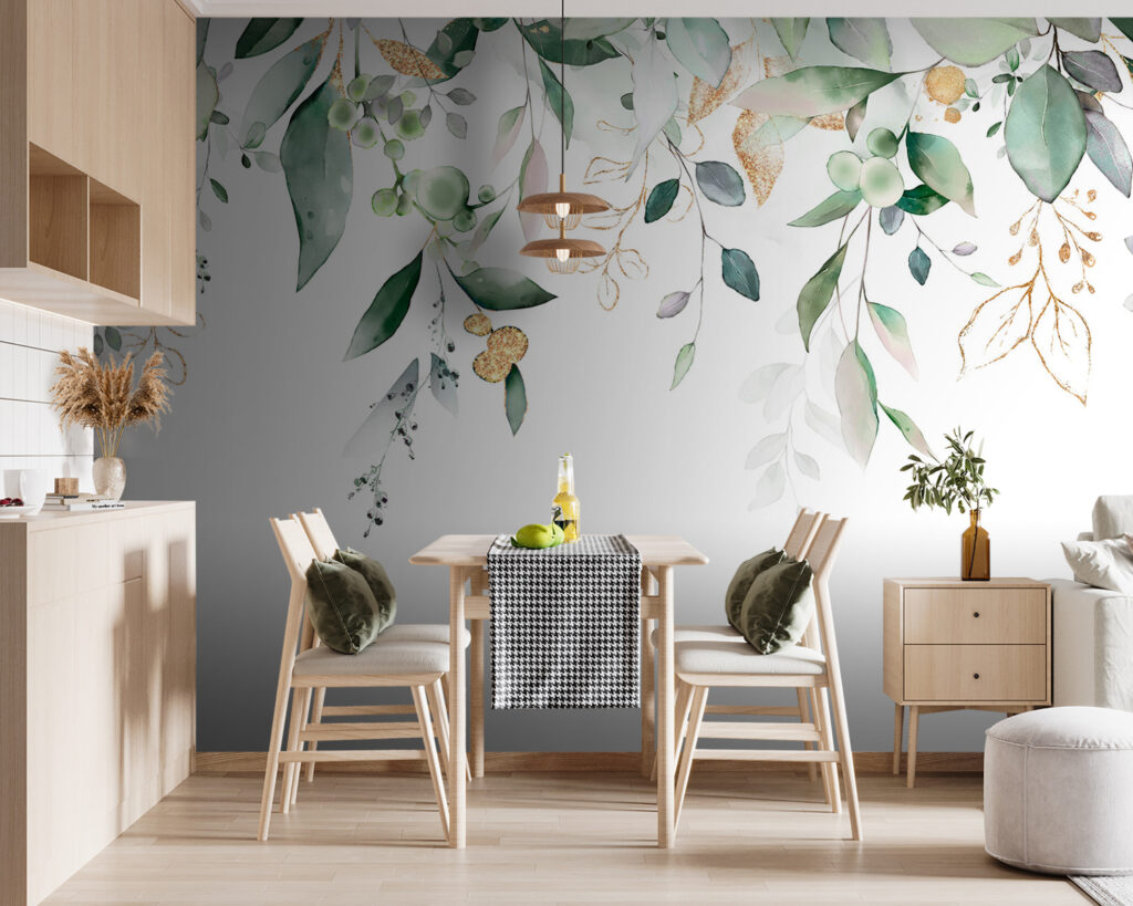Frunze și flori albe — interior 3