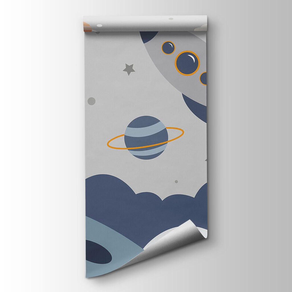 Rachetă lângă astronaut — vizualizare produs