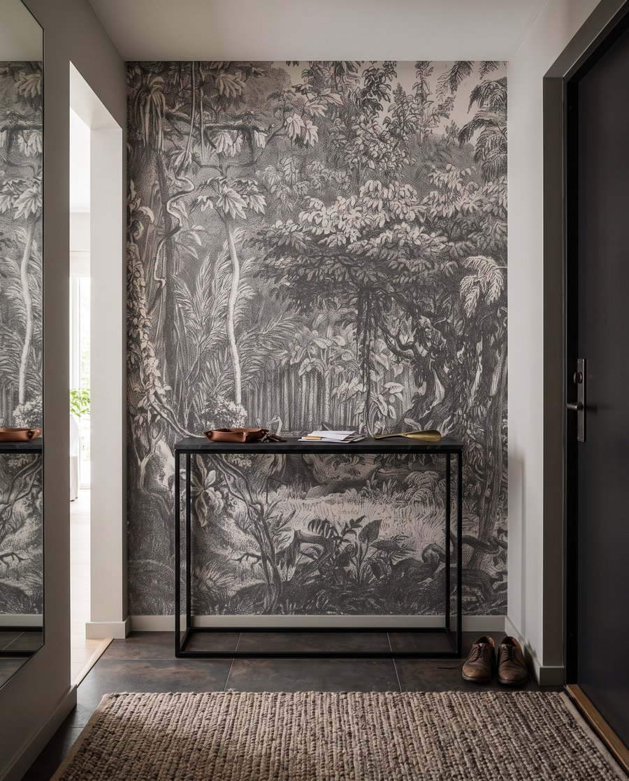 Pădure virgină în linii într-un interior