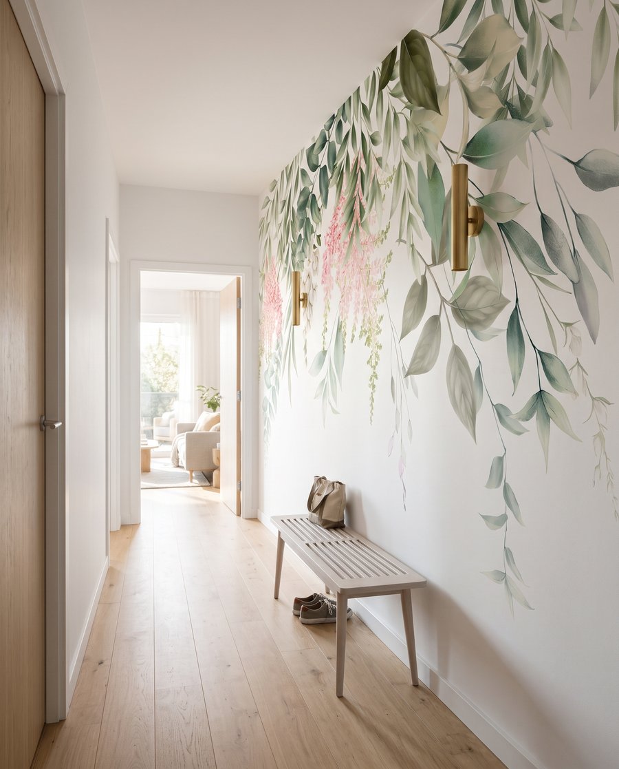 Ciorchini roz care atârnă — interior 4
