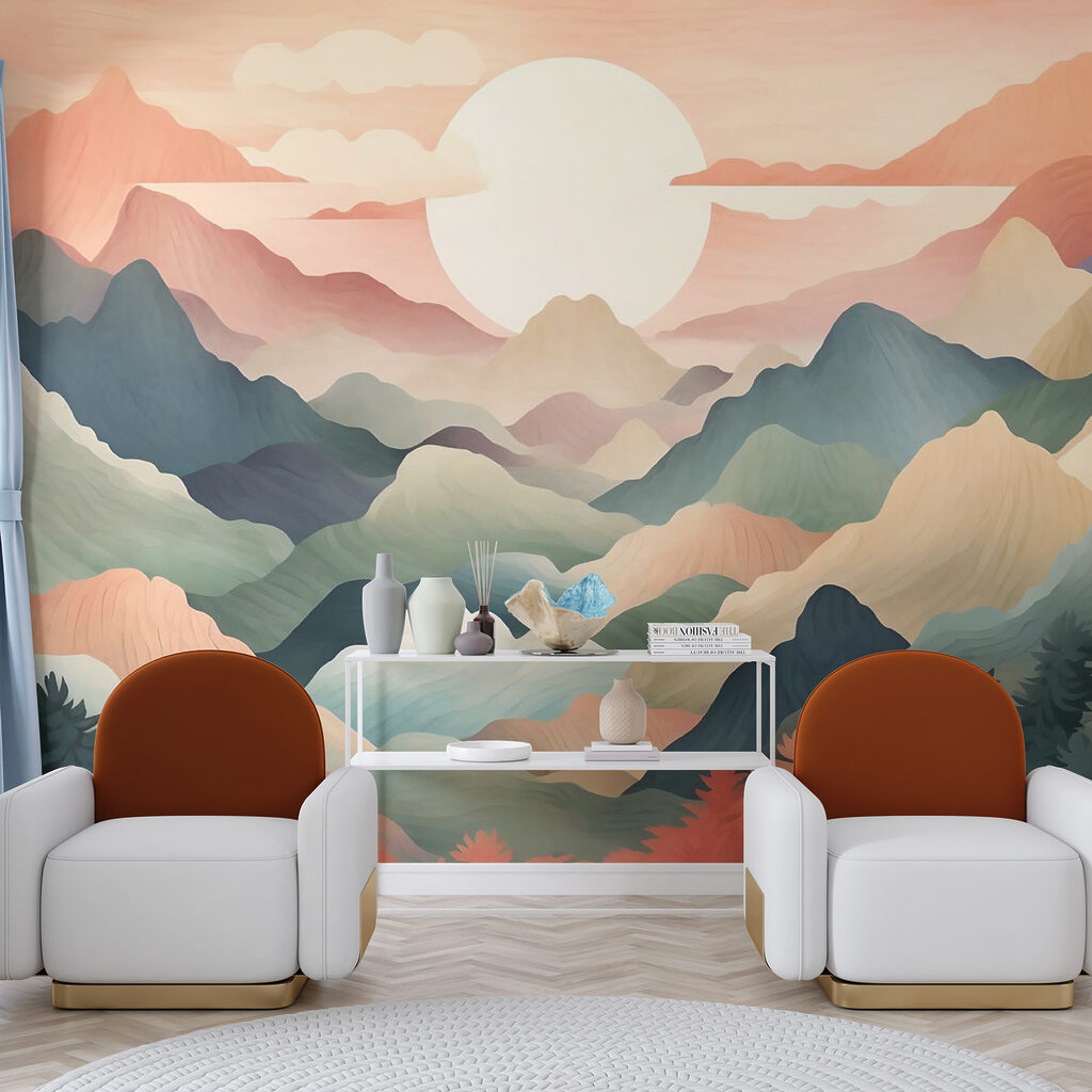 Soare între munți colorați — interior 4