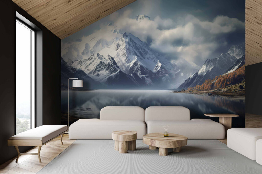 Vârfuri înzăpezite în lac — interior 2