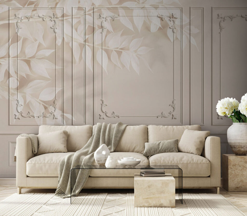 Frunze pale peste panouri — interior 1