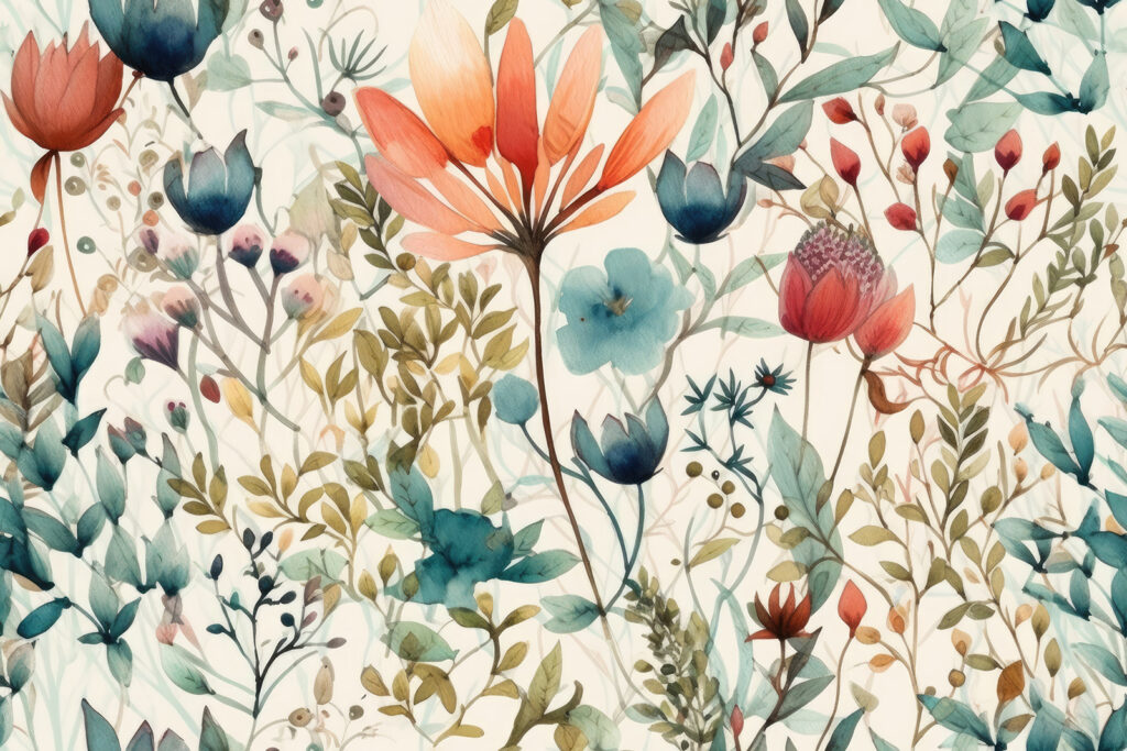 Grădină cu forme florale — design complet