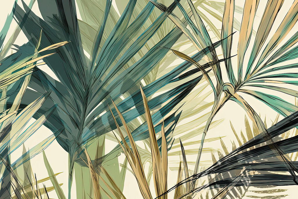 Frunze de palmier verzi — design complet