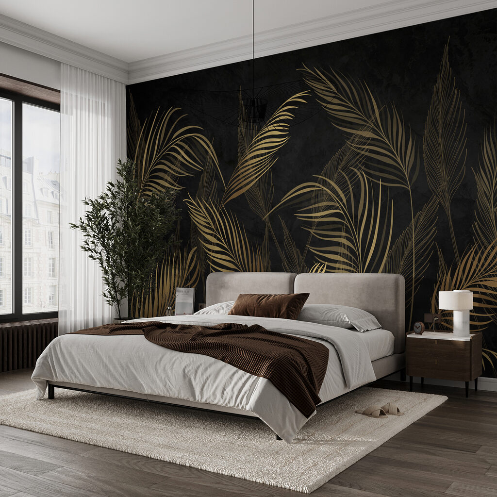 Palmieri aurii pe negru — interior 4