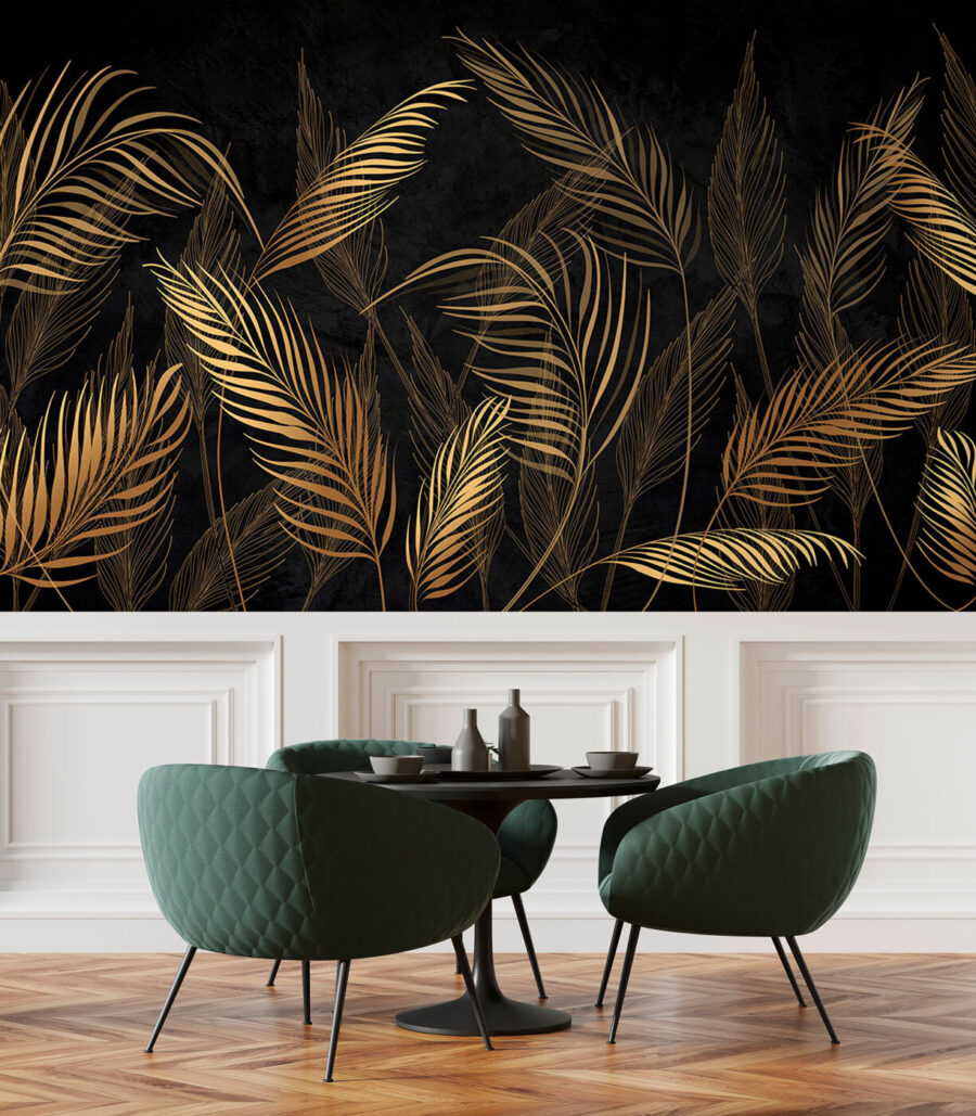 Palmieri aurii pe negru — interior 2