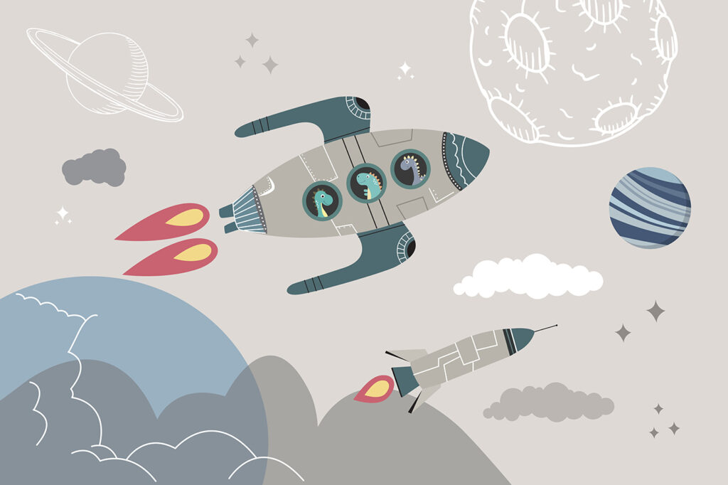 Rachete printre planete — design complet