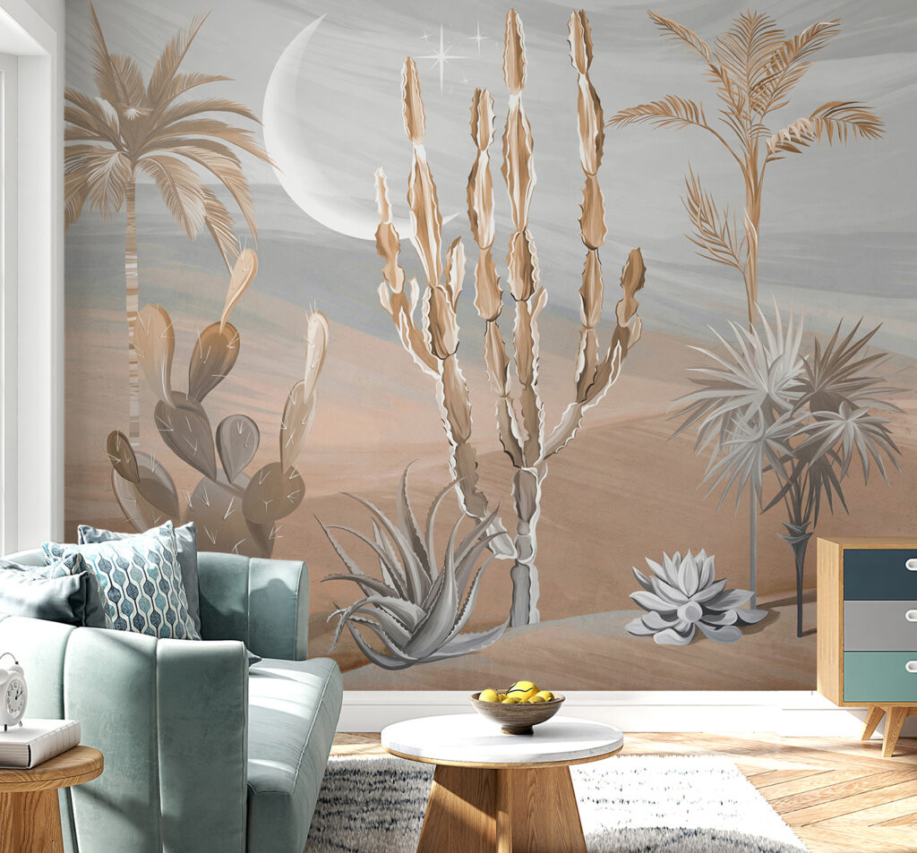 Cactuși în deșert lunar — interior 4
