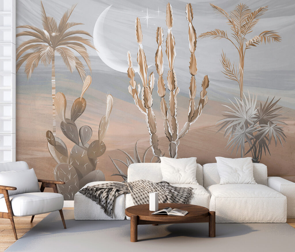 Cactuși în deșert lunar — interior 1