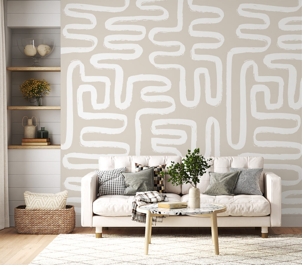 Labirint de linii albe — interior 1