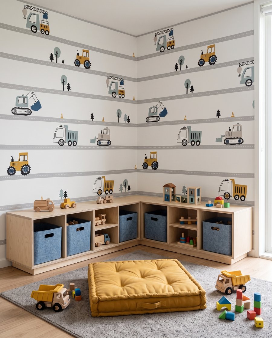 Utilaje în șiruri subțiri într-un interior