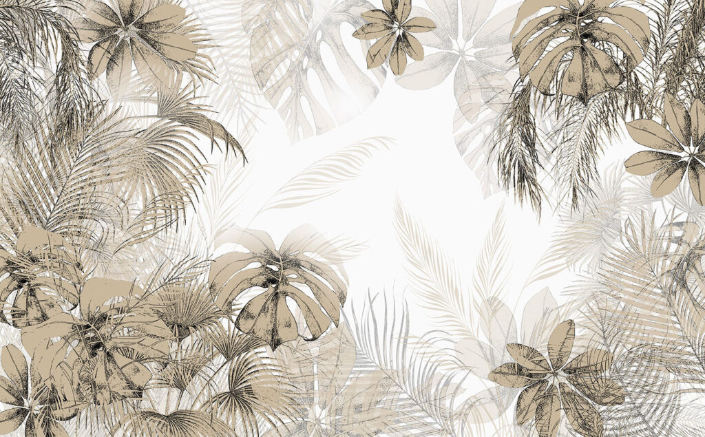 Frunze tropicale, spațiu liber — design complet