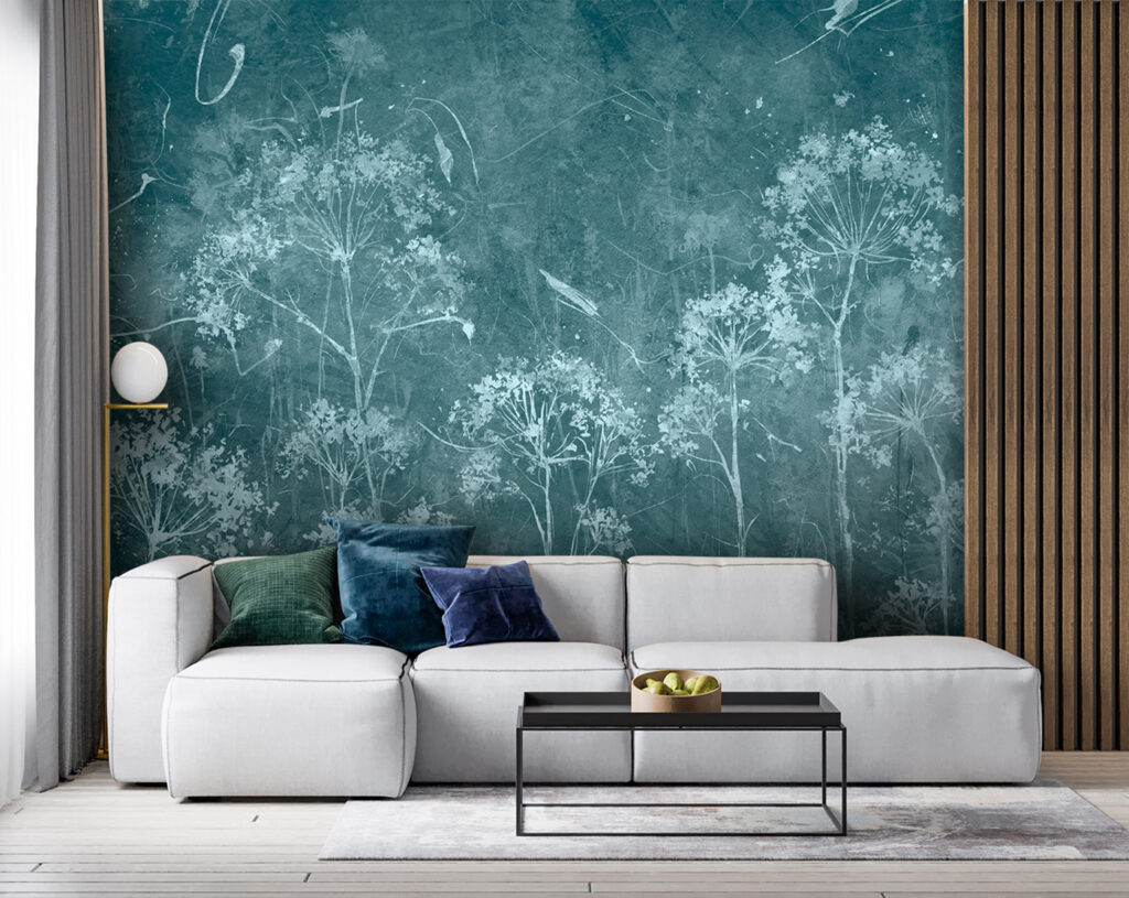 Linii albe pe petrol — interior 1