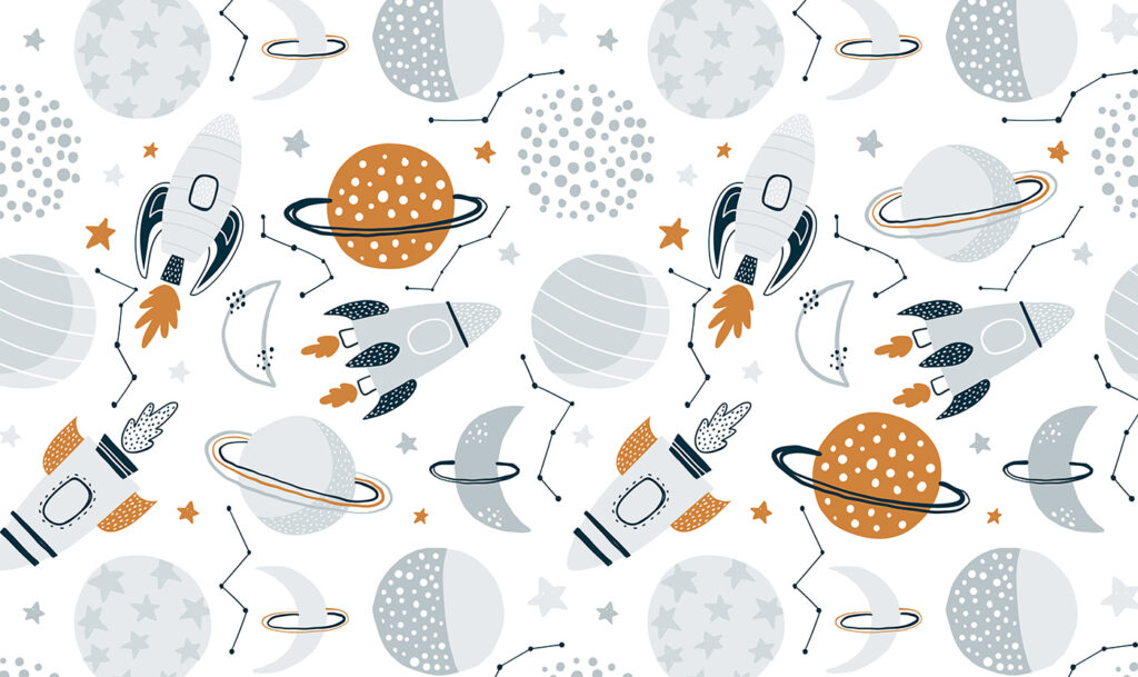 Planete în ritm jucăuș — design complet