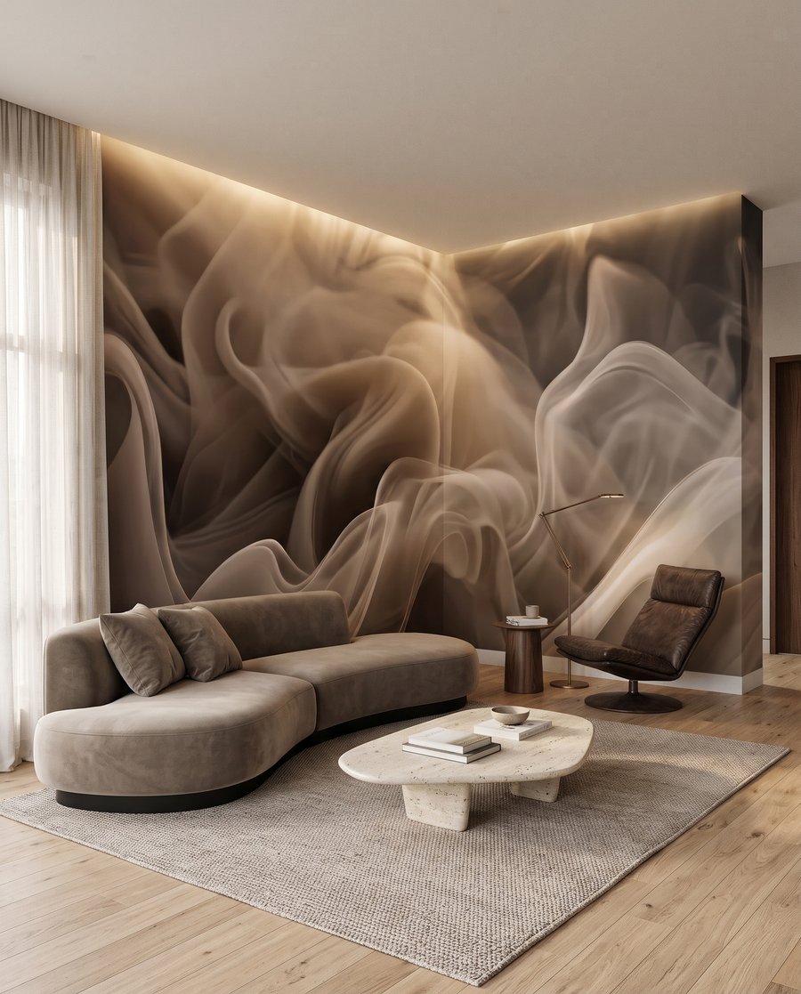 Voaluri brune în curgere — interior 5