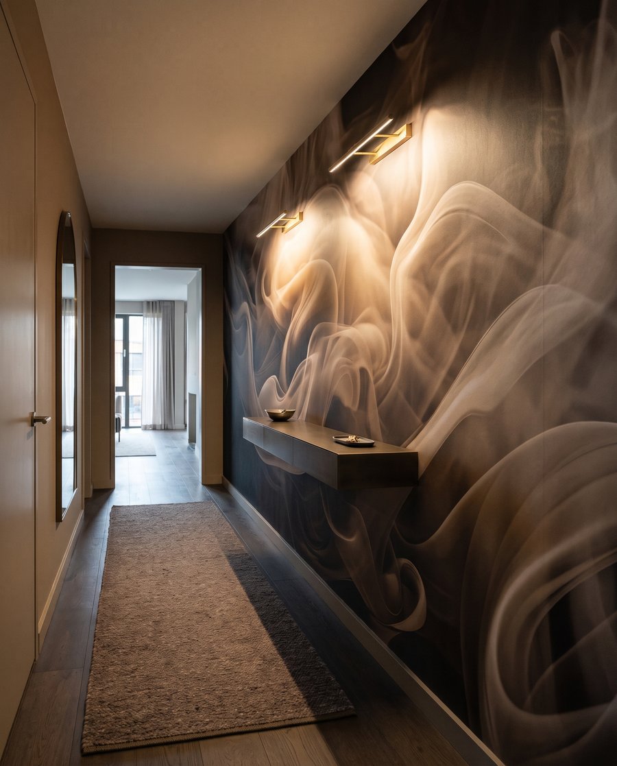 Voaluri brune în curgere — interior 8