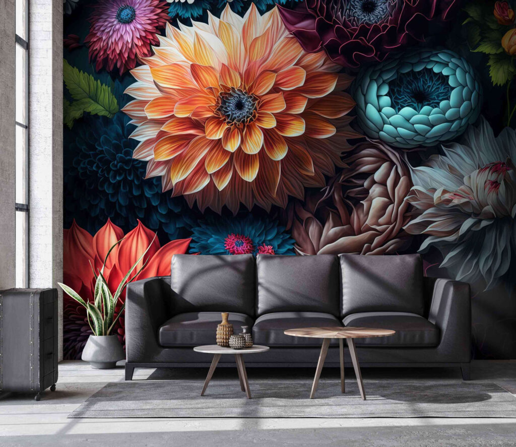 Dalii în umbră colorată — interior 1
