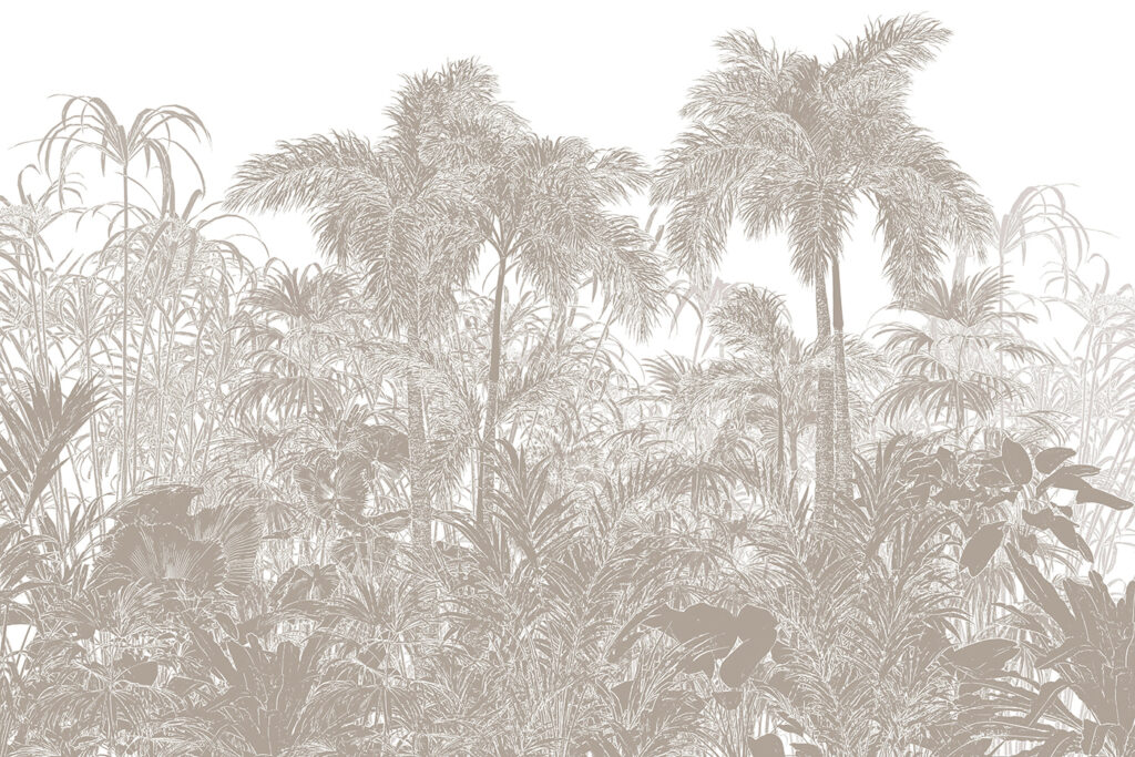 Pădure tropicală desenată — design complet