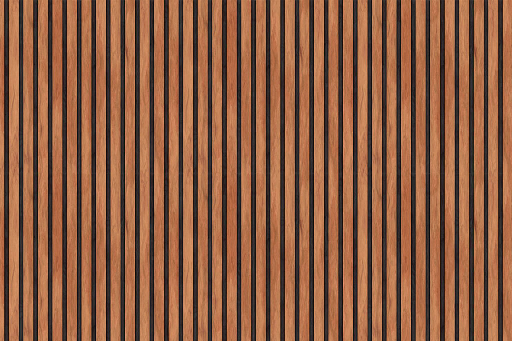 Lamele înguste în maro — design complet