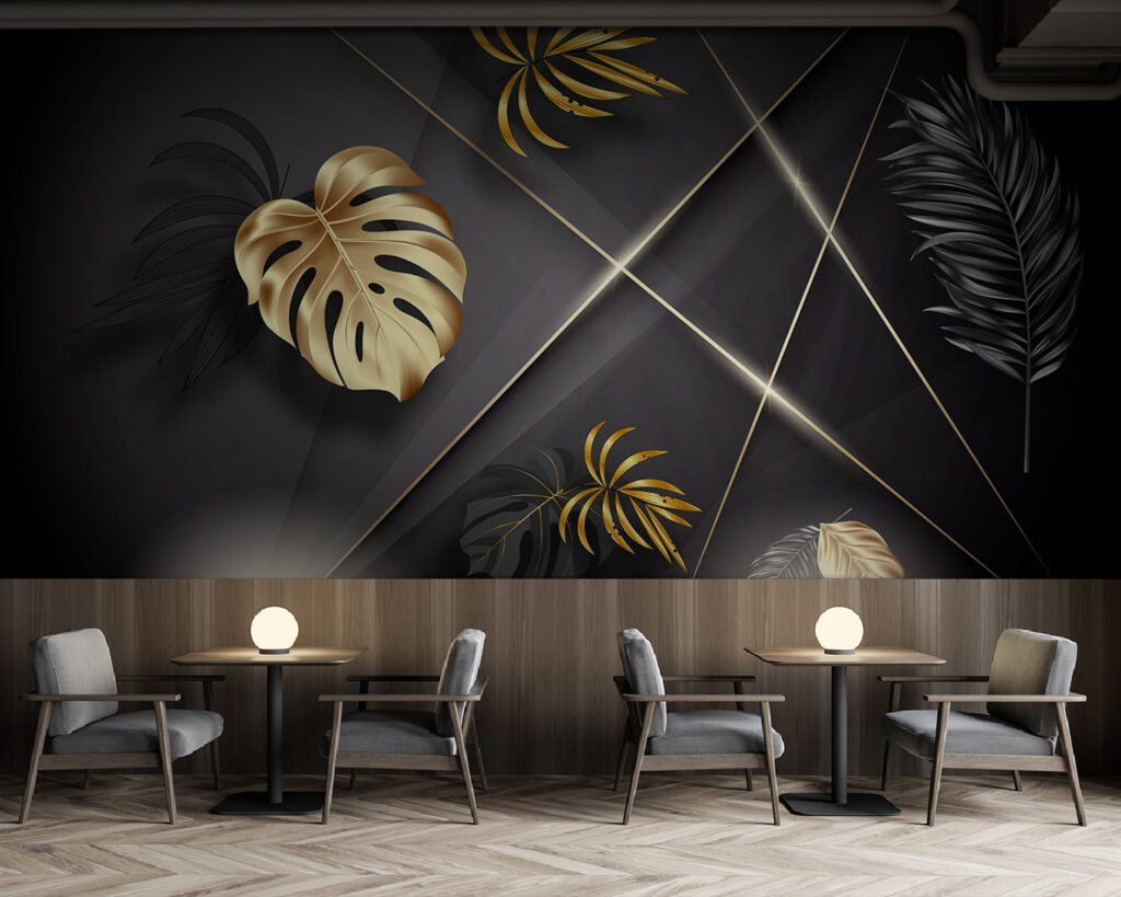 Frunze aurii pe negru — interior 1