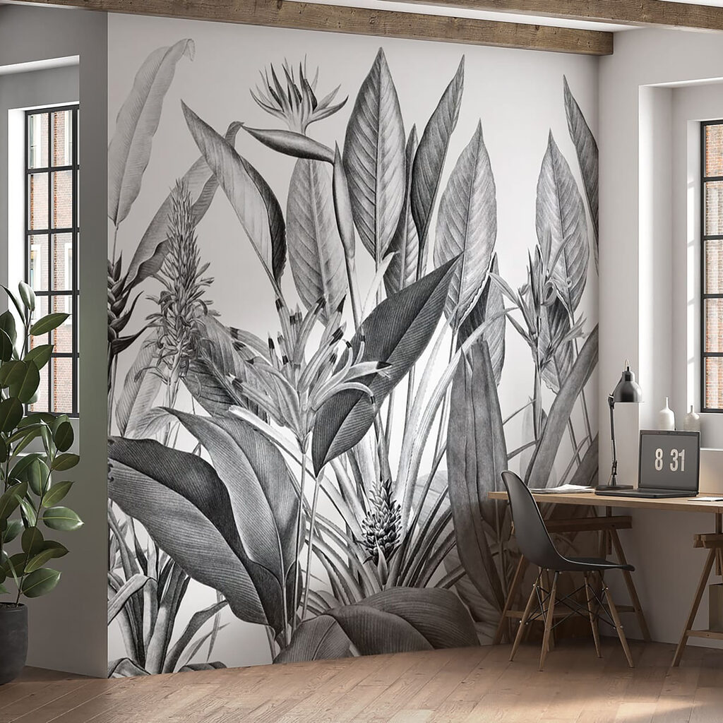 Flori tropicale printre frunze — interior 4
