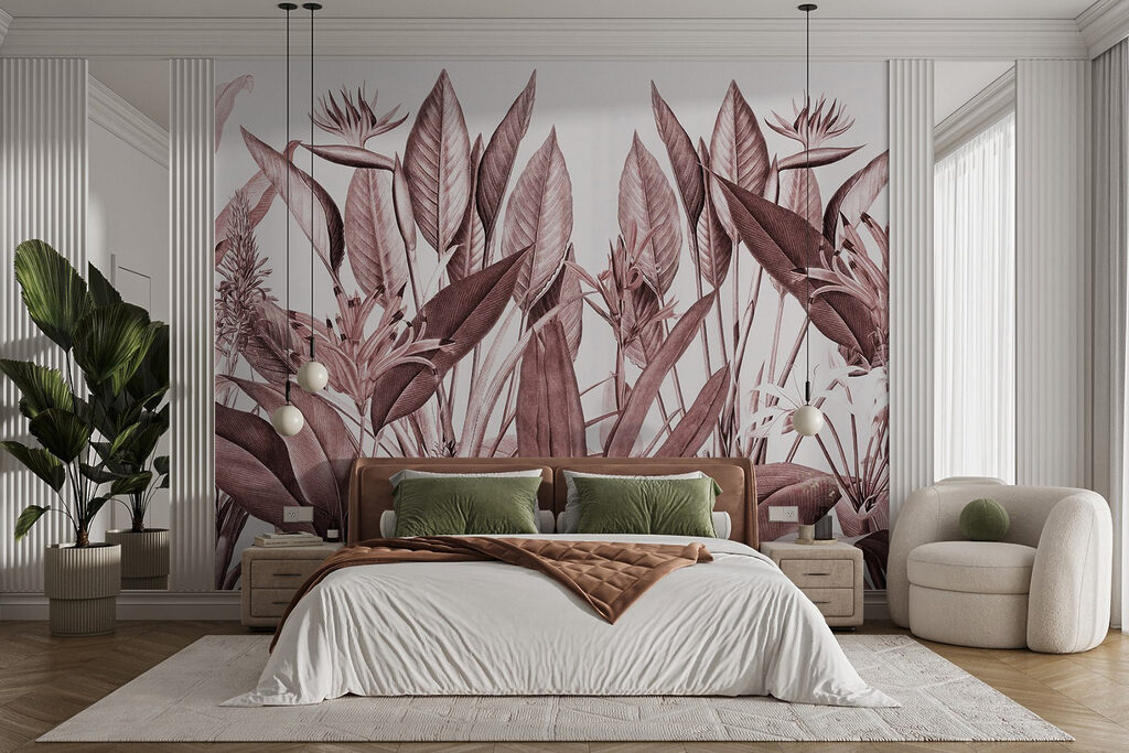 Flori tropicale printre frunze — interior 2