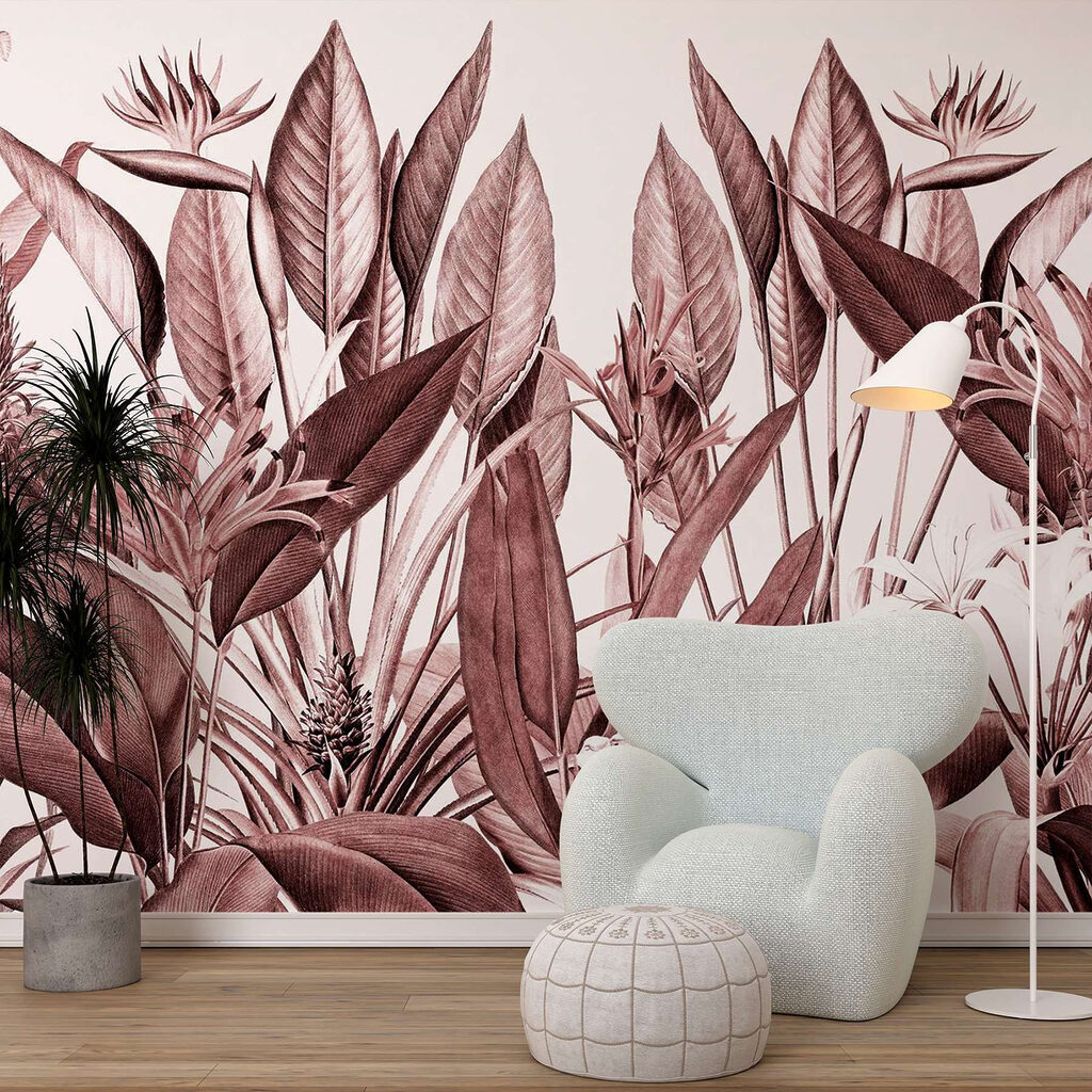 Flori tropicale printre frunze — interior 3