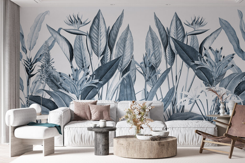 Flori tropicale printre frunze — interior 3