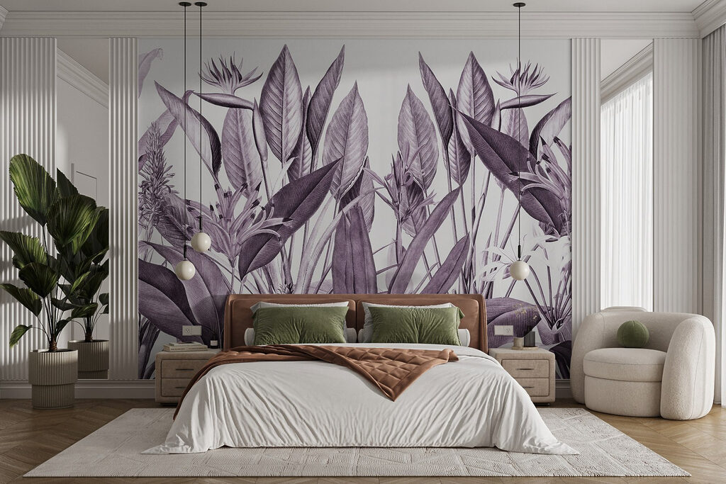 Flori tropicale printre frunze — interior 2