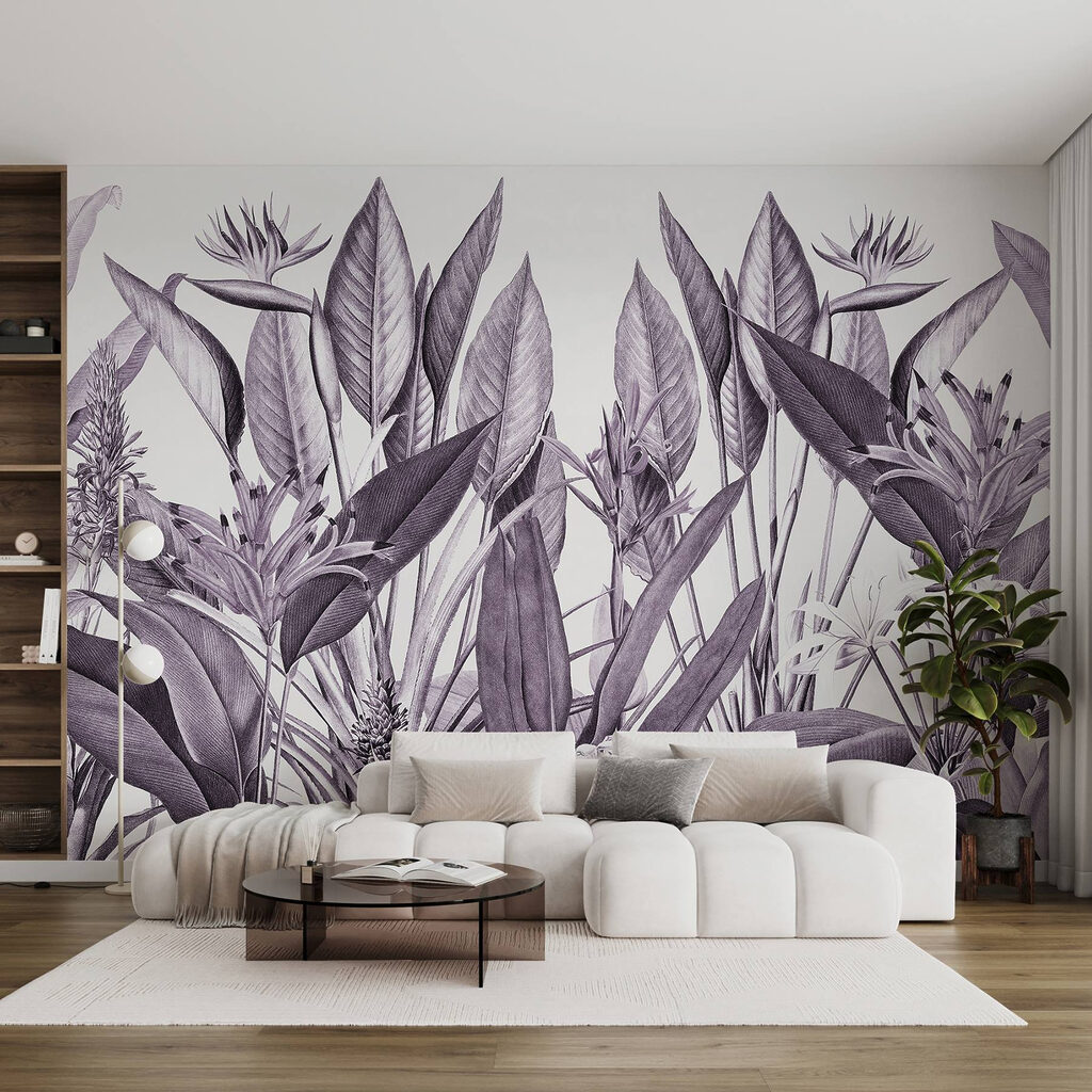 Flori tropicale printre frunze — interior 3