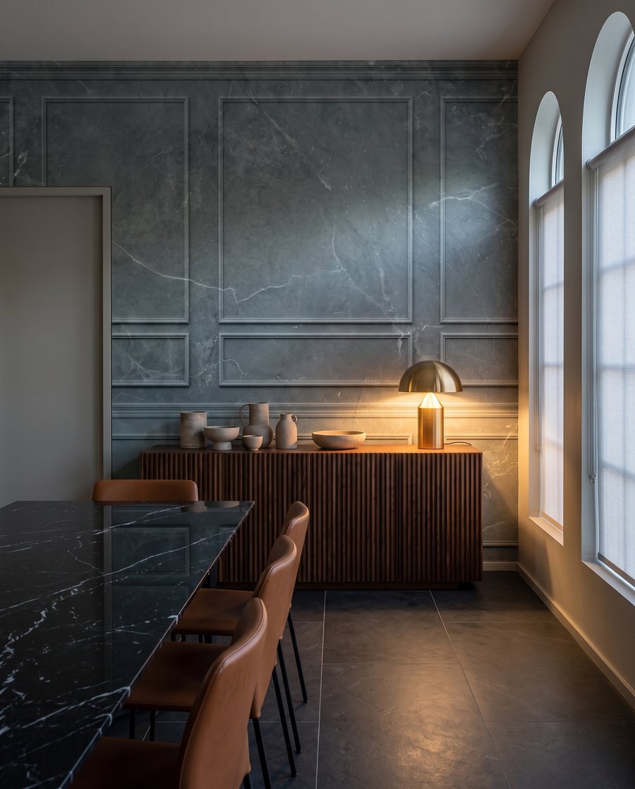 Panouri verzi cu vene — interior 5