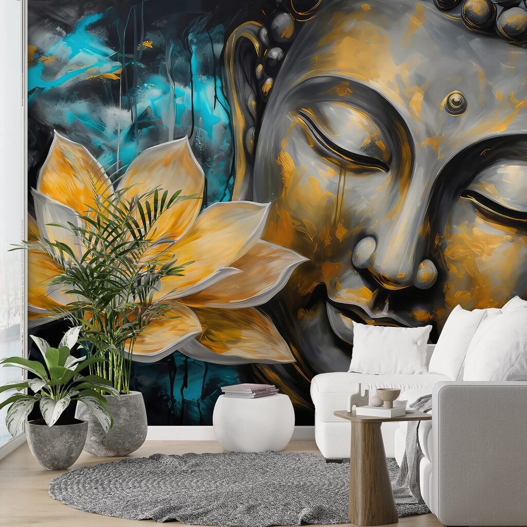 Buddha cu lotus auriu — interior 3